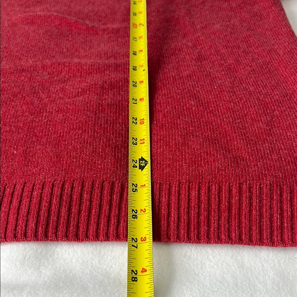 J. McLaughlin Cashmere Red 1/4-Zip Sweater - Large - Picture 4 of 6